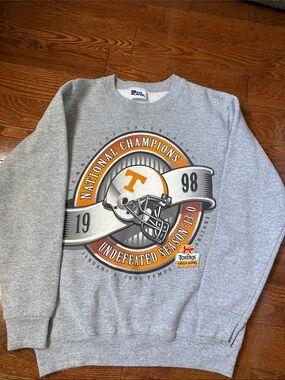 Vintage Grey Football Crewneck Sweatshirt